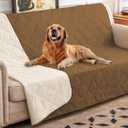 Ameritex Waterproof Dog Bed Cover Pet Blanket with Anti-Slip Back for Furniture Bed Couch Sofa (82x102 Inch (Pack of 1), Camel)
