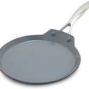 GreenPan Valencia Pro Ceramic Nonstick 9.5" Crepe Pan, Hard Anodized PFAS-Free, Induction Ready, Compatible on All Cooktops, Dishwasher Safe, Oven Safe to 600F, Gray