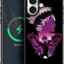 CARLOCA for iPhone 17 Compatible with Magsafe Case for Girl Boy Shockproof Soft Silicone Protection Magnetic Charge Fashion Pattern Purple Anime Face