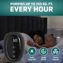 GermGuardian HEPA Air Purifier for Home, Large Rooms Up To 743 Sq. Ft. with HEPA PURE Air Filter, Air Quality Monitor & UV-C Light, AC4880B, 22" Tower, Black