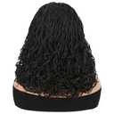 Micro Twist Braided Double Full Lace Wigs for Black Women Mini Braid Wig with Baby Hair Short Curly Box Braid Lace Synthetic Black Hair 14Inch