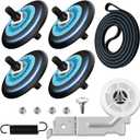 Dryer Roller Replacement Kit for Samsung Dryer Repair Kit Compatible with Samsung Dryer Parts, DC97-16782A Dryer Roller, DC93-00634A Dryer Idler Pulley, 6602-001655 Dryer Belt, DV42H5000EW/A3 Parts