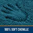 OLANLY Bathroom Rugs 32x20, Extra Soft Absorbent Chenille Bath Rugs, Rubber Backing Quick Dry, Machine Washable Bath Mats for Bathroom Floor, Tub and Shower, Home Decor Accessories, Peacock Blue