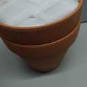 INGOFIN Terracotta Pots Set with Saucer - 2-Pack Ceramic Clay Planters with Drainage Hole, Garden Flower Succulent Pots with Tray for Indoor Outdoor Plants, 8 inch, Set of 2, 8/8 inch -2 pcs