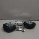 2-Pack Heavy Duty Gate Helper Caster, 6-1/4 Inch Support Wheel for 1-5/8" to 2" Metal Frame Swing Gates, Prevents Dragging on Chain Link Fence & Farm Gates, Stem Mount Easy Installation Kit