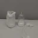 2 Pack Glass Spray Bottles with Silicone Sleeve, 16 oz Empty Refillable Containers with Adjustable Spray Nozzles, Spray Bottles for Hair, Cleaning Solutions and Plants White