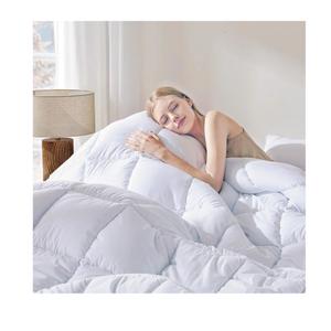 DOWNCOOL Comforters Queen Size, Duvet Insert, White All Season Duvet, Lightweight Quilt, Down Alternative Hotel Comforter (White, Queen 88x92 Inches)