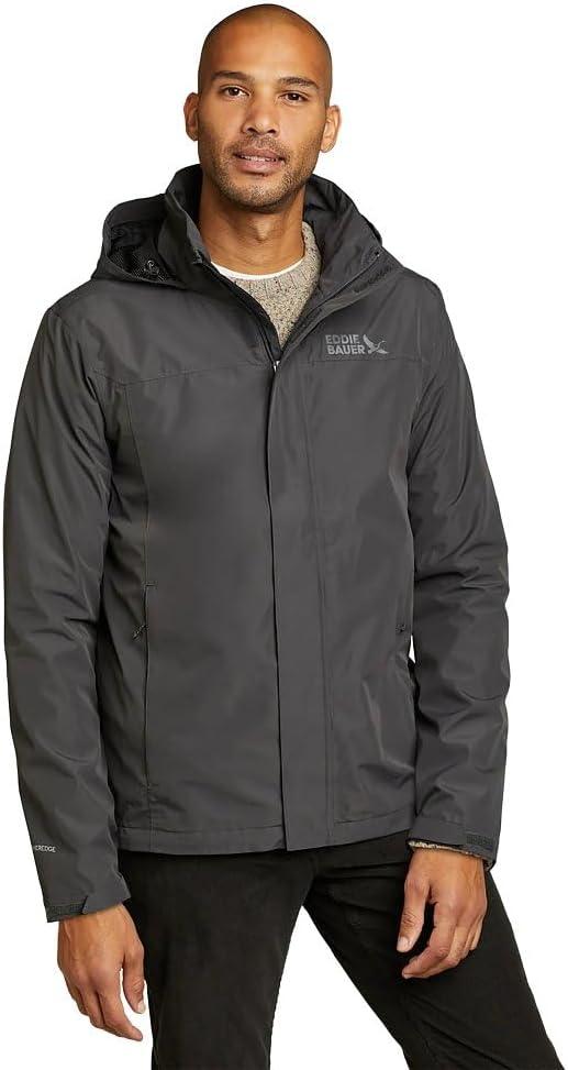 Eddie Bauer Men's Rainfoil WeatherEdge Waterproof Packable Hooded Rain Jacket, L