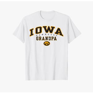 Iowa Hawkeyes Proud Grandpa Officially Licensed T-Shirt Women, Medium