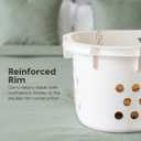 IRIS USA Plastic Laundry Basket 1.5 Bushel (50L), Built-In Handles, White, 50L - 1 Pack