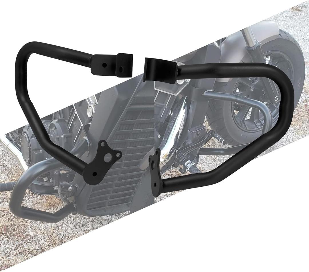 Motorcycle Engine Guard Highway Crash Bar Bumper Frame Falling Protector Fit for Indian Scout Sixty Bobber Twenty Rogue 2015-2023 (Black)