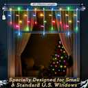 3 Pack Christmas Window Icicle Lights 3FT 50 Bulbs, Ideal for Most U.S. Standard Windows, Indoor String Lights for Window Decor, UL Certification (12 Random Twinkling Style,Multicolor)
