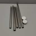 TEECK Shower Curtain Rod, 32-80 inch Adjustable Spring Tension Curtain Rod, Never Rust Anti-Slip Shower Curtain Rod for Bathroom, No Drilling, Never Collapse, Easy to Use, Silver