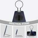 Grat 5 for Magsafe Magnetic Phone Grip Stand, 360 Rotatable Elastic Strap Loop, Extra Back-Sided Magnetic Aluminum Kickstand Compatible with iPhone 17 Pro Max Air 16 15 14 13 12, Black