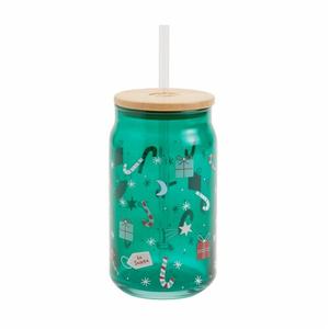 HH Blue Soda Can Glass Sipper