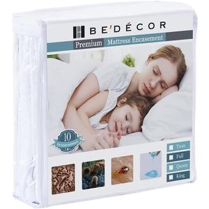 Bedecor Zippered Queen Mattress Protector Cover for 3"-6" Depth Mattress, Fully Encased Liquid Proof Urine Pee Protection Breathable Smooth Incontinence Pet Baby Potty Training