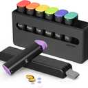 Weekly Pill Organizer 2 Times a Day - Am Pm Pill Box 7 Day, Large Twice Medicine Pill Case for Daily Medication, Vitamins, Fish Oils, Supplements Portable Week Pill Holder Container, Opaque Black