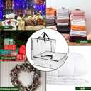 5 Pack Clear Christmas Wreath Storage Container, 26" Large Plastic Garland Container, Large Square Gift Bag Storage Organizer, Garland Decor Organizer Clear Storage Bags for Xmas Seasonal Wreath