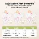 KeaBabies 3-Pack Organic Swaddles for Newborns Girls, Boys with Hats - Soft Cotton Baby Sleep Sacks 0-3 Months, Breathable Baby Hats and Swaddles 0-3 Months, Newborn Essentials Must Haves (Aspire)