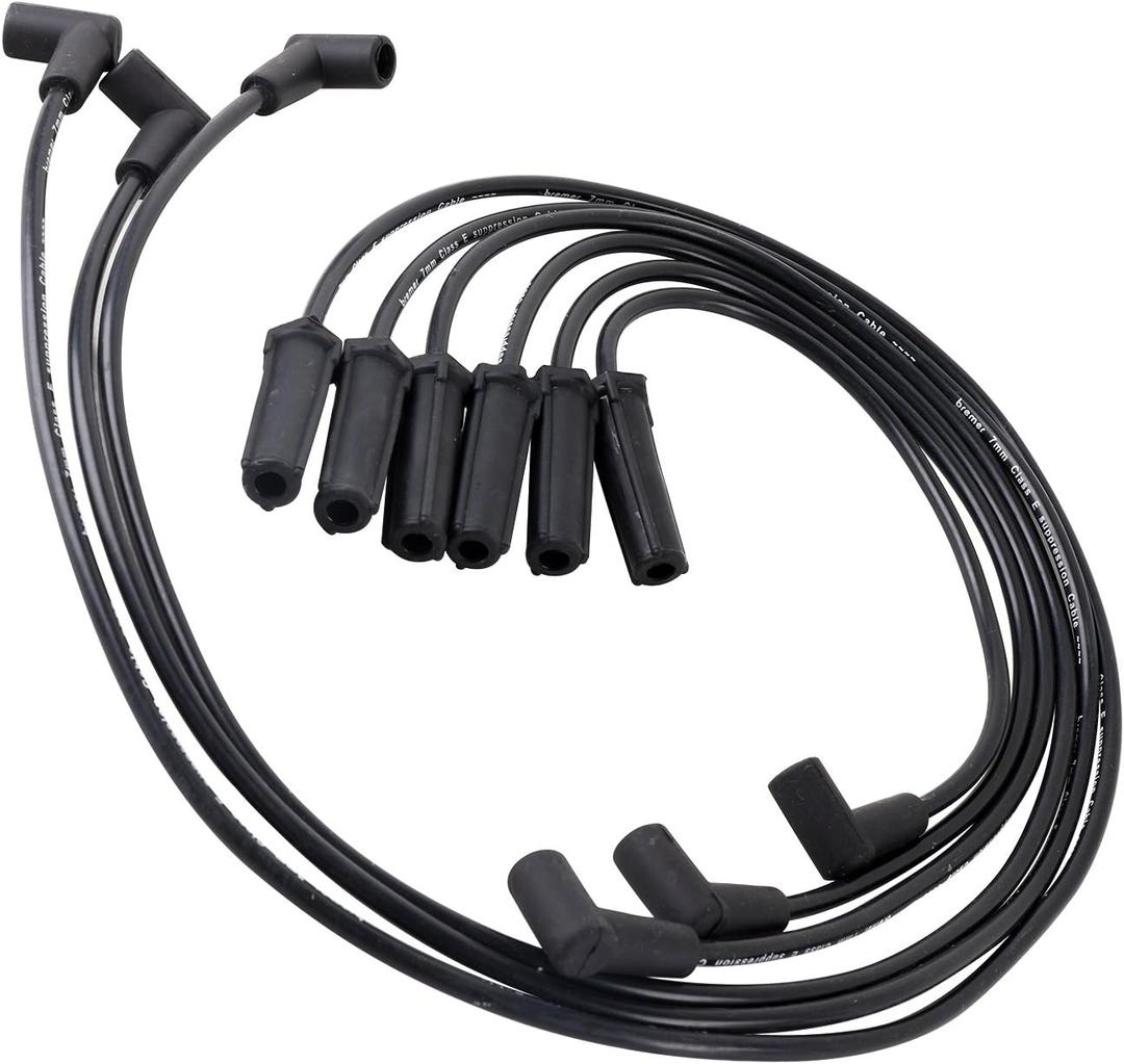 ST-6063 7mm Ignition Spark Plug Wire Set, Set of 6, for Buick 05-09 Allure/Lacrosse/ 07-08 Lucerne/ 99-04 Rrgal, for 01-05 Impala/ 02-05 Monte Carlo, 99-08 Pontiac Grand Prix