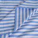 2 Pack Queen Pillowcases Set Blue Stripe Printed 100% Cotton Pillow Covers Cooling Pillow Cases with Envelope Closure 30" L x 20" W