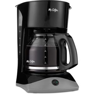 Mr. Coffee 12-Cup Programmable Coffee Maker Black: Drip Machine, Dishwasher-Safe, Electric, Paper Filter