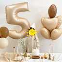 4 x 10pc Cream White Heart Balloons - 18 Inch Sand White Heart Shapes for Baby Showers, Weddings, Valentine's Day Decorations