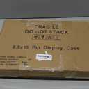 Verani 8.5 x15 Pin Display Case with Real Glass Door Frame Bracket for Military Medals, Beach Tags, Jewelry Pins, Pin Gift, Insignia Ribbons, Pin Enthusiast Collectibles, Mahogany