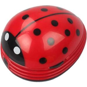 E ECSEM Mini Portable Handheld Cordless Tabletop Crumb Sweeper Desktop Dust Vacuum Cleaner Cute Cartoon Battery Operated