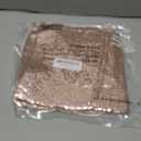 PartyDelight 50" Round Rose Gold Sequin Tablecloth High-Density 3mm Stitched Sequins Shimmering Table Overlay for Small Bistro Tables, Cake Displays & Party Decor