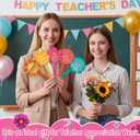Colarr 12 Pcs Teacher Appreciation Gift Card Holder Bulk 9.4 x 4.7 Inches Thank You for Helping Me Grow Gift Card Plant Tags End of Year Teachers Gifts Ornaments for Teacher Appreciation Week