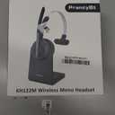 Bluetooth Headset, Wireless Headset with Microphone for PC, V5.2 Computer Headset with Noise Cancelling Mic, USB Dongle, Charging Base & Mute Button for Work, Cell Phones, Computer (Black)