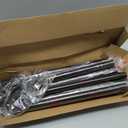 1 Inch Curtain Rods for Windows 66 to 120, Outdoor Industrial Adjustable Blackout Curtain Rod, Indoor Heavy Duty Wrap Around Drapery Pole, Bronze, 66-120"