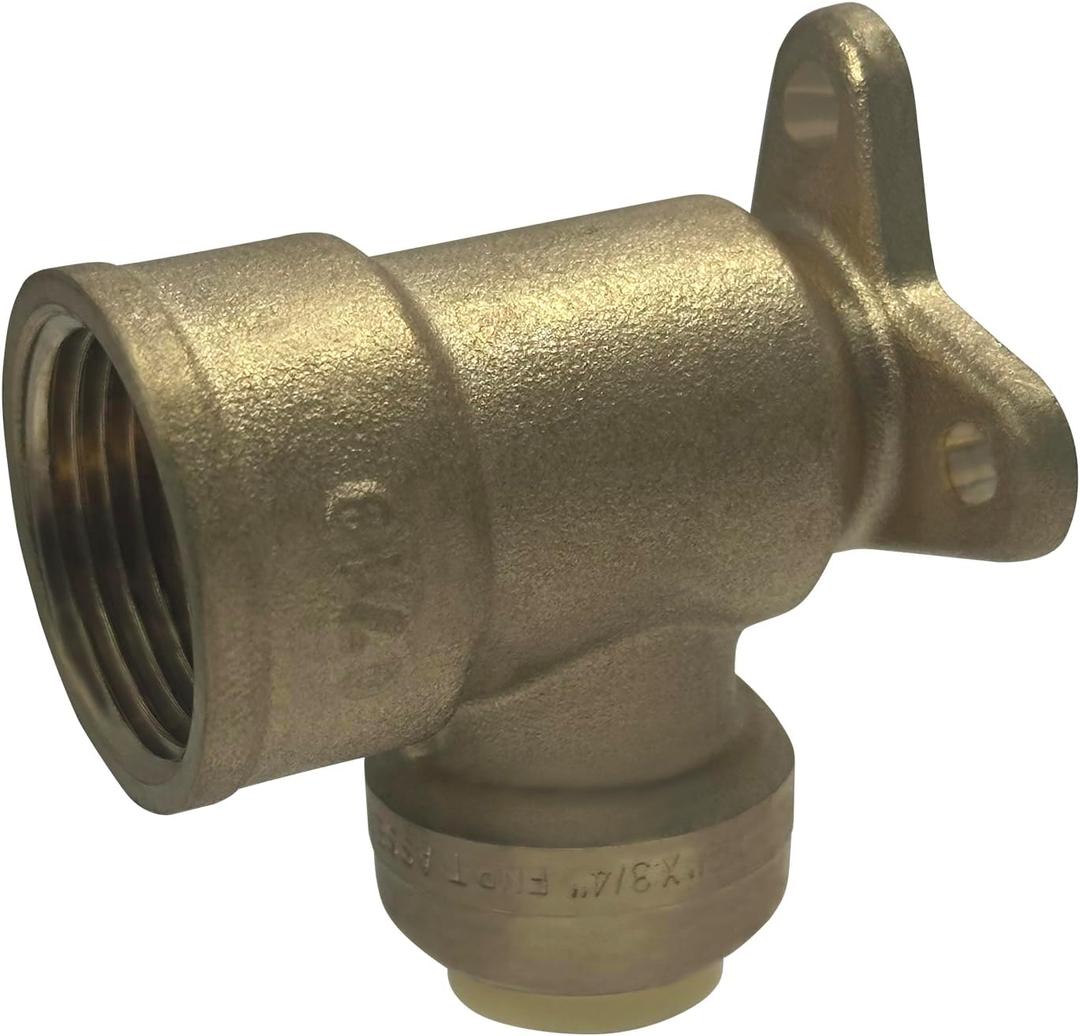 XFITTING Push Fit 1/2 Inch x 3/4 Inch Female NPT Elbow with Drop Ear, 2 Pieces