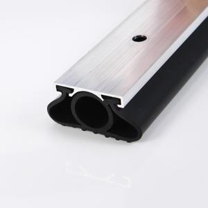 BOWSEN Heavy-Duty U+O Ring Universal Garage Door Bottom Seals Weatherstrip Rubber with Aluminum Track Retainer Kit, Black (15FT, 1-5/8" Width)