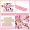 Thyle 4 Pcs Galentines Day Decorations Wooden Table Decor Happy Galentines Sign Centerpiece Photo Props for Bestie Friends Valentines Party Supplies Accessories