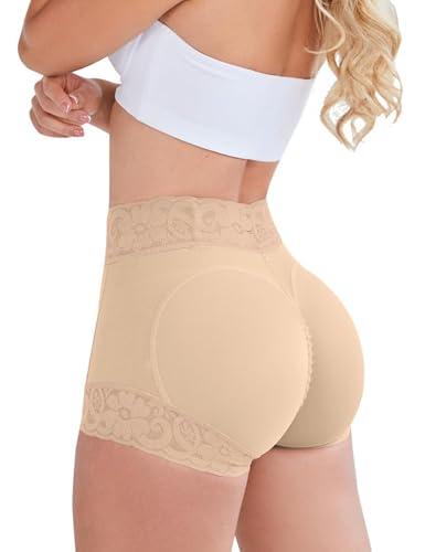 SheBuddy Butt Lifting Panties, Tummy Control Shapewear for Women Compression Underwear Short Lace Butt Lifter Shapewear size S
