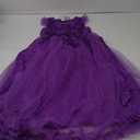 MYRISAM Girl's Embroidery Tulle Lace Maxi Flower Girl Wedding Dress Birthday Pageant Communion Dance Party Tulle Gown (5-6 Years, Deep Purple)
