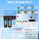 3 Stage Whole House Water Filter System, Clear Housing,3 Sets Filters