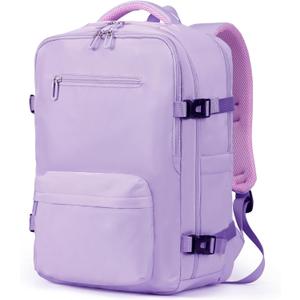 SHRRADOO Travel Laptops Backpack for Women Men, Casual Work Bag 17inch High School College Backpack Airline Approved Backpack for Hiking Business (Light Purple)