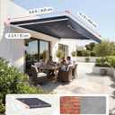 VEVOR Manual Retractable Awning 13.1' x 9.8' Outdoor Patio Awning Sun Shade