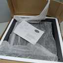 Homieasy End Table, 20 Inch Square End Table, Mini Fridge Stand with 2-Tier Storage Shelves, Industrial Wood Side Tables for Living Room, Black