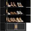 9-Tier Shoe Cabinet, 36-Pair Storage for Entryway | Adjustable Shelves, Waterproof PP, Easy To Clean