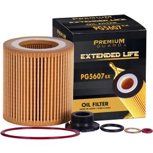 Premium Guard Extended Life Oil Filter up to 10k Miles PG5607EX | Fits 2007-2018 BMW X5, 2007-2013 328i, 2013-2017 X3, 2013-2016 328i xDrive, 2007-2015 335i, 2008-2016 535i, 2012-2015 X1