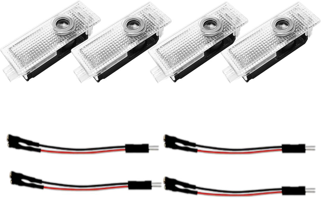 4 Pcs Car Welcome Lights, LED Door Projector Lights, Car Door Light Replacements, Puddle Lights for 1/2/3/4/5/6/7 Replaceable with X1/X2/X3/X4/X5/X6/X7/M/Z/GT