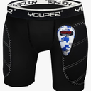 Youper Boys Youth Padded Sliding Shorts with Soft Protective Athletic Cup for Baseball, Football, Lacrosse Ya-S