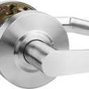 1 Pack Grade 2 Comercial Door Lever Locks for Closet and Passage Door with UL 3 Hour Fire Rated, ADA Compliant, Satin Chrome Finish 26D and 2 3/4" Backset Golingda-Commercial-CP-3-PS-1P