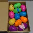 12 Pcs Prefilled Easter Eggs with Mini Stuffed Animal Plush Toys Filled Easter Eggs with Plush Toys Inside for Kids Egg Hunt, Basket Stuffers and Party Favors