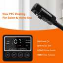Professional Facial Steamer, Black Facial Steamer Upgrade PTC Heating, Esthetician Steamer Hot Mist Face Steamer for Salon Spa Beauty, Black