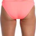 Island Goddess Shirred Band Hipster Bikini Swimsuit Bottom (Orange, L)